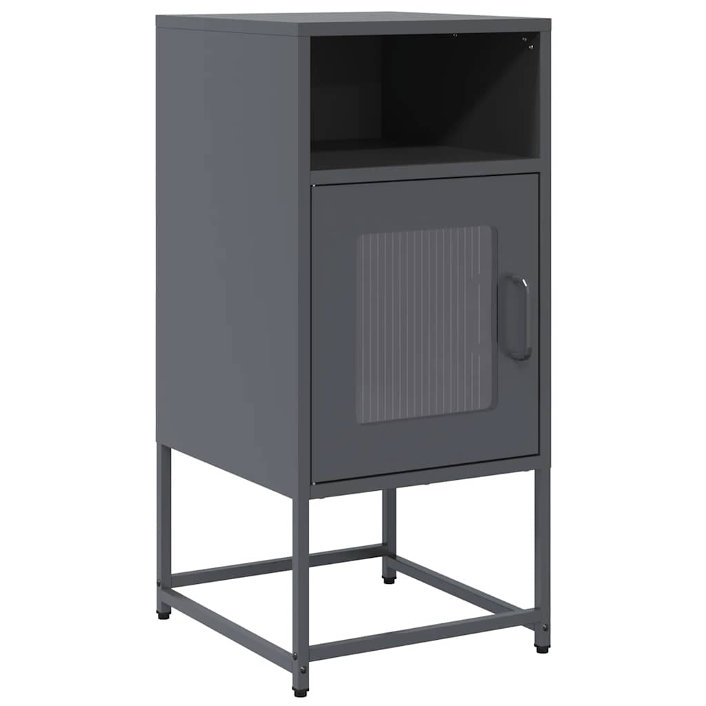 vidaXL Bedside Cabinet Anthracite 36x39x78 cm Cold-rolled Steel