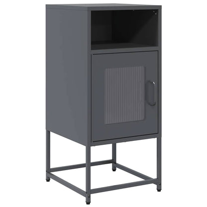 vidaXL Bedside Cabinet Anthracite 36x39x78 cm Cold-rolled Steel