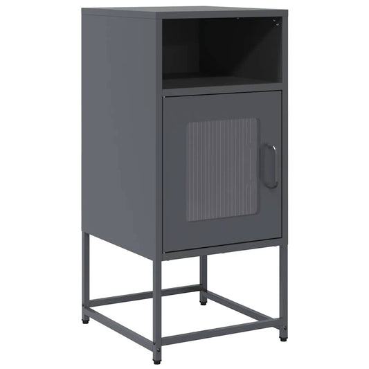 vidaXL Bedside Cabinet Anthracite 36x39x78 cm Cold-rolled Steel