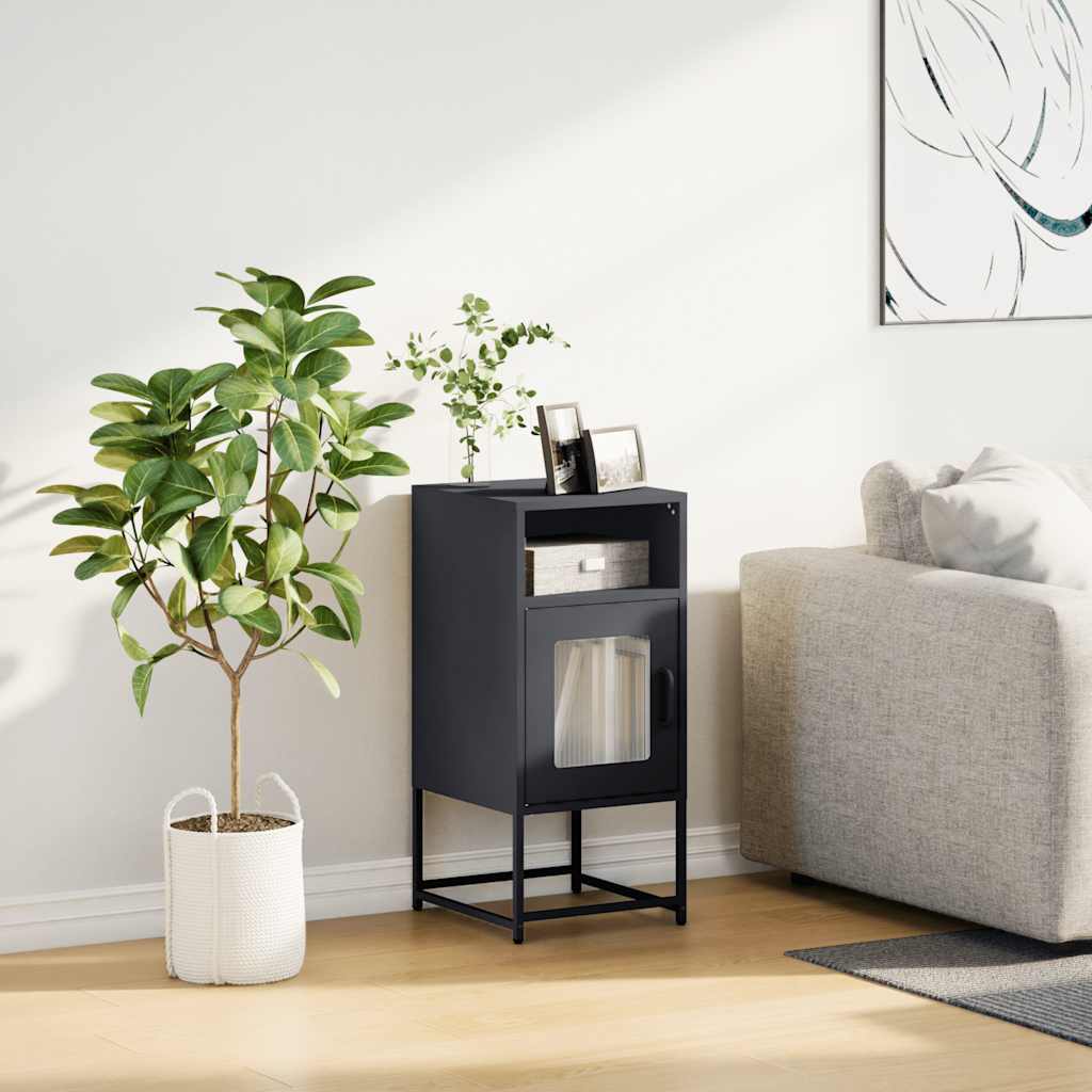 vidaXL Bedside Cabinet Anthracite 36x39x78 cm Cold-rolled Steel