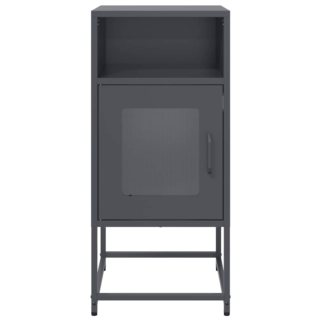 vidaXL Bedside Cabinet Anthracite 36x39x78 cm Cold-rolled Steel