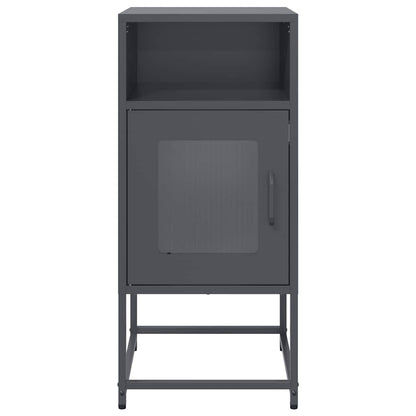 vidaXL Bedside Cabinet Anthracite 36x39x78 cm Cold-rolled Steel