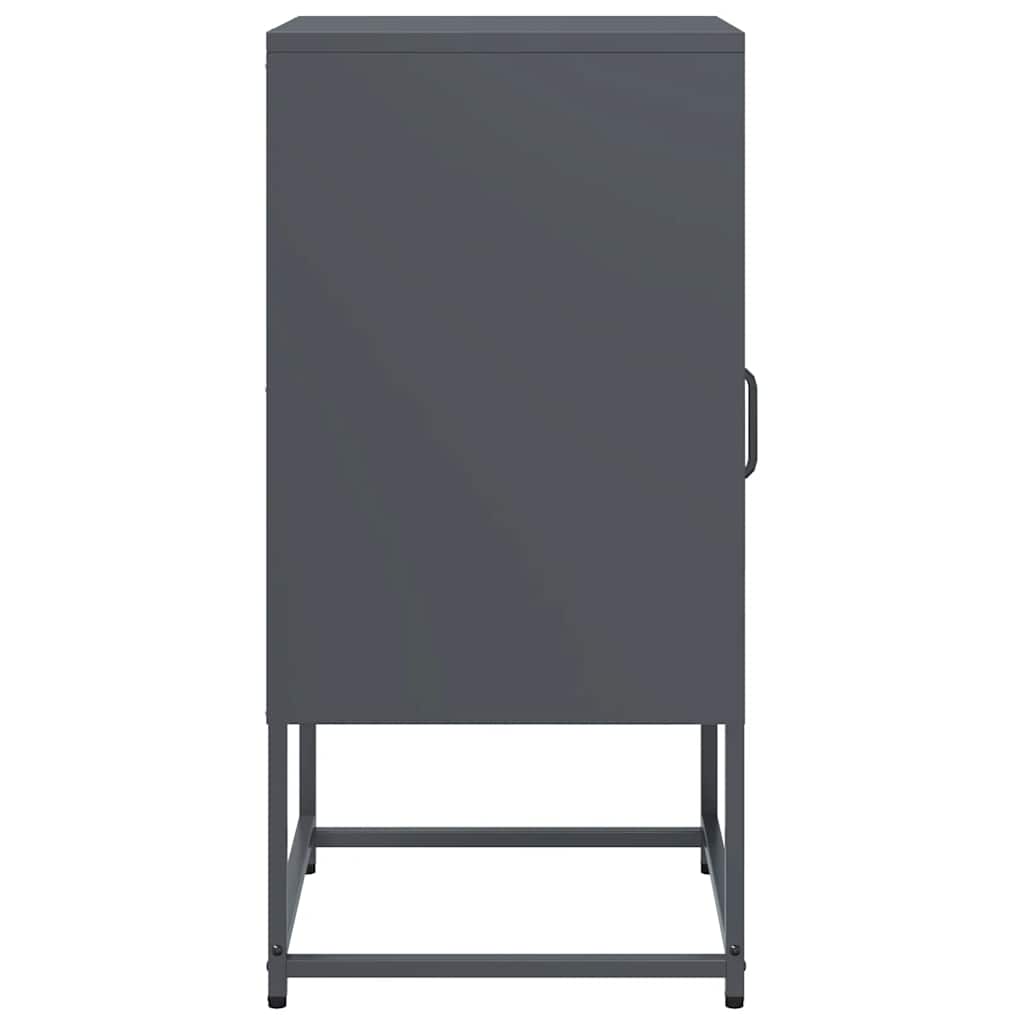 vidaXL Bedside Cabinet Anthracite 36x39x78 cm Cold-rolled Steel