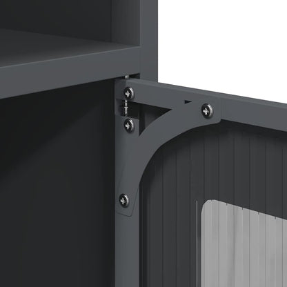 vidaXL Bedside Cabinet Anthracite 36x39x78 cm Cold-rolled Steel