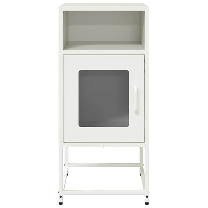 vidaXL Bedside Cabinet White 36x39x78 cm Cold-rolled Steel