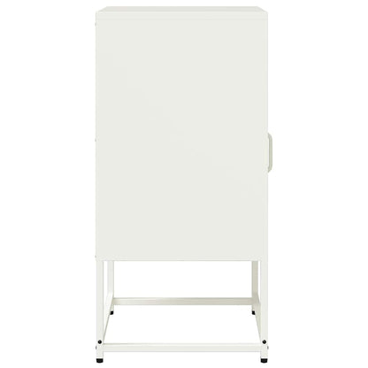 vidaXL Bedside Cabinet White 36x39x78 cm Cold-rolled Steel