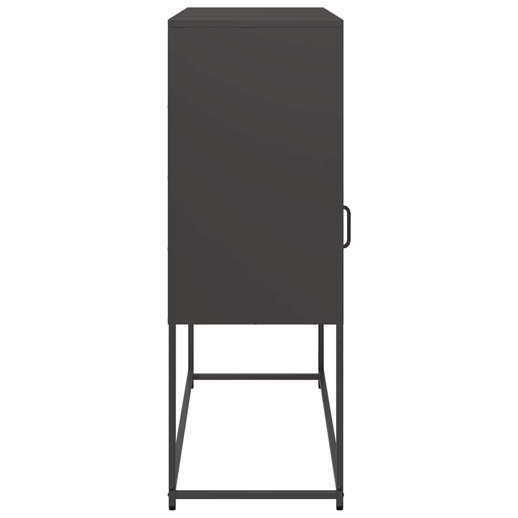 vidaXL Sideboard Black 100.5x39x107 cm Cold-rolled Steel
