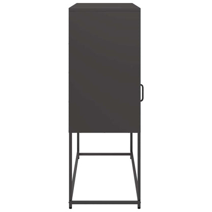 vidaXL Sideboard Black 100.5x39x107 cm Cold-rolled Steel
