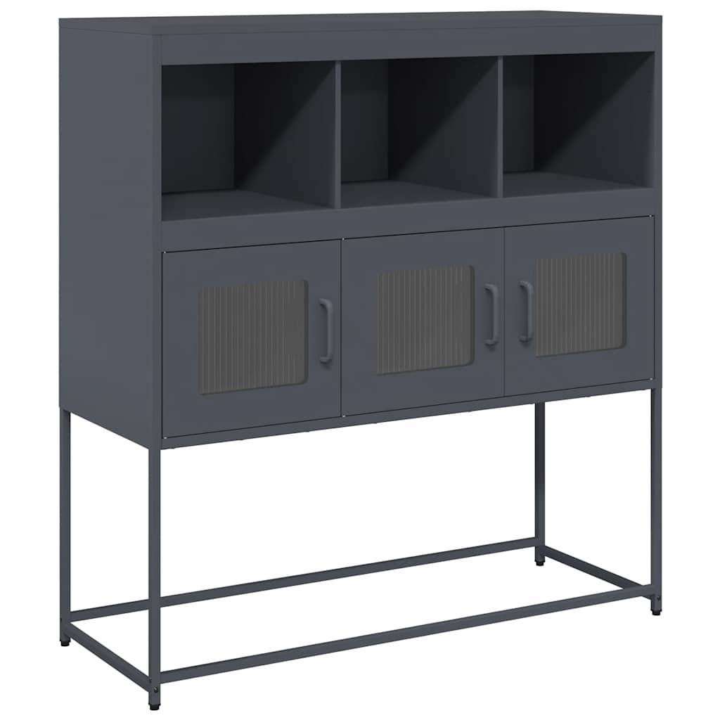 vidaXL Sideboard Anthracite 100,5x39x107 cm Cold-rolled Steel