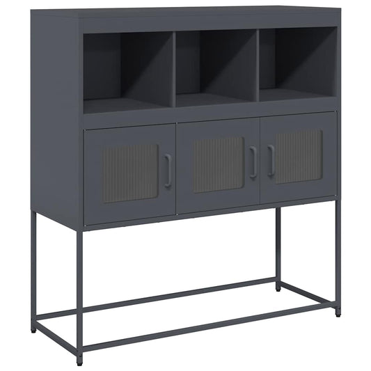 vidaXL Sideboard Anthracite 100,5x39x107 cm Cold-rolled Steel