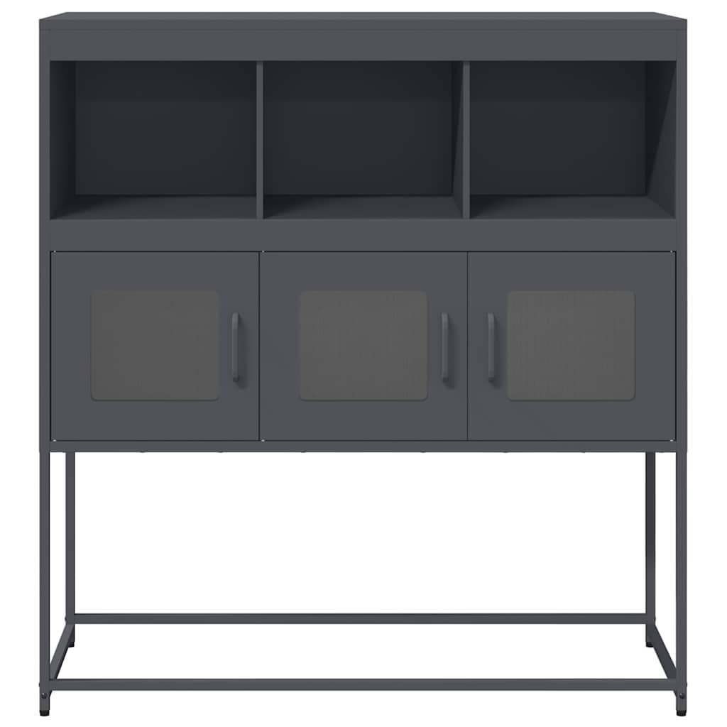 vidaXL Sideboard Anthracite 100.5x39x107 cm Cold-rolled Steel