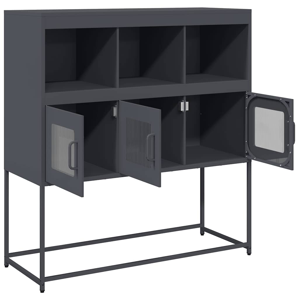 vidaXL Sideboard Anthracite 100.5x39x107 cm Cold-rolled Steel