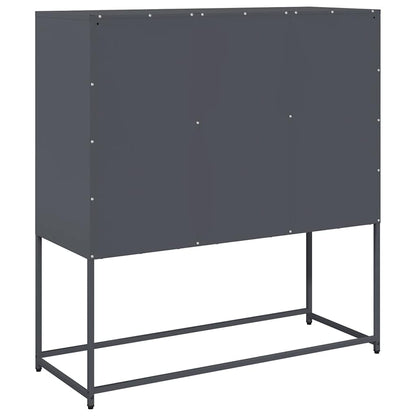 vidaXL Sideboard Anthracite 100.5x39x107 cm Cold-rolled Steel