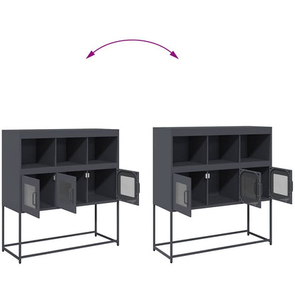 vidaXL Sideboard Anthracite 100.5x39x107 cm Cold-rolled Steel