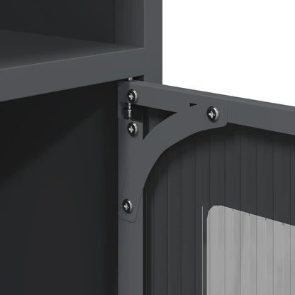 vidaXL Sideboard Anthracite 100.5x39x107 cm Cold-rolled Steel