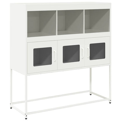 vidaXL Sideboard White 100.5x39x107 cm Cold-rolled Steel