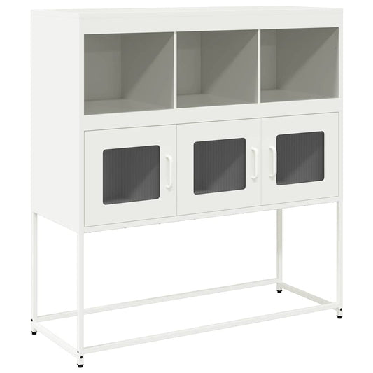 vidaXL Sideboard White 100.5x39x107 cm Cold-rolled Steel