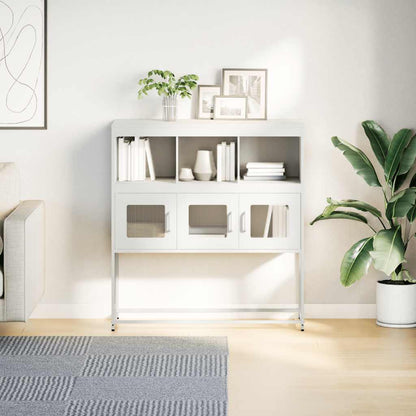 vidaXL Sideboard White 100,5x39x107 cm Cold-rolled Steel