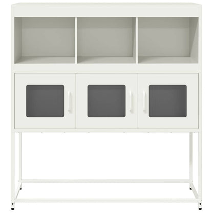 vidaXL Sideboard White 100.5x39x107 cm Cold-rolled Steel