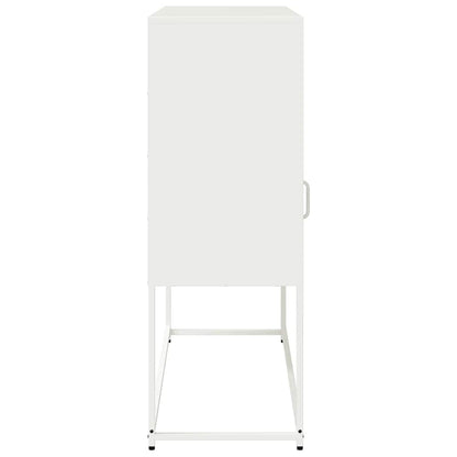 vidaXL Sideboard White 100.5x39x107 cm Cold-rolled Steel