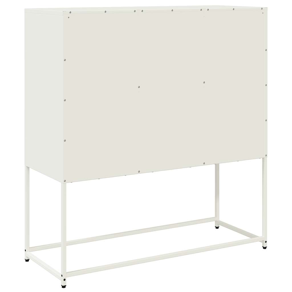 vidaXL Sideboard White 100,5x39x107 cm Cold-rolled Steel