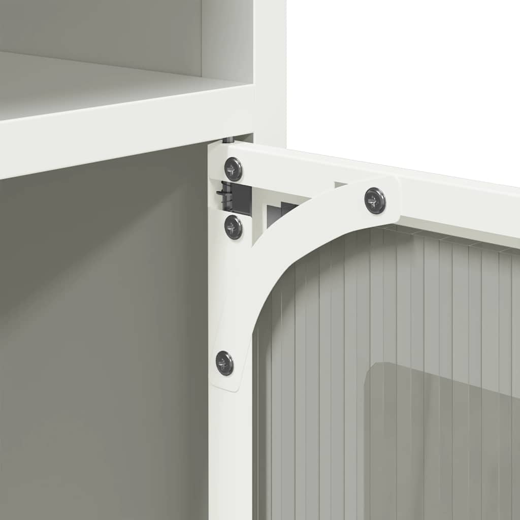 vidaXL Sideboard White 100.5x39x107 cm Cold-rolled Steel