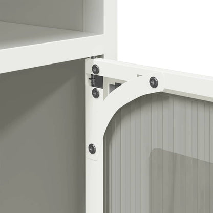 vidaXL Sideboard White 100.5x39x107 cm Cold-rolled Steel