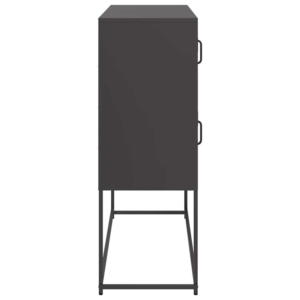 vidaXL Sideboard Black 100,5x39x107 cm Cold-rolled Steel