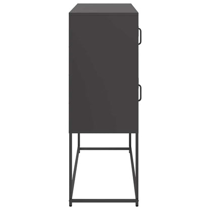 vidaXL Sideboard Black 100,5x39x107 cm Cold-rolled Steel