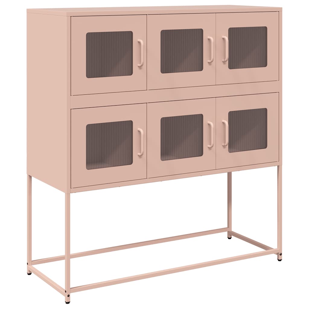 vidaXL Sideboard Pink 100.5x39x107 cm Cold-rolled Steel