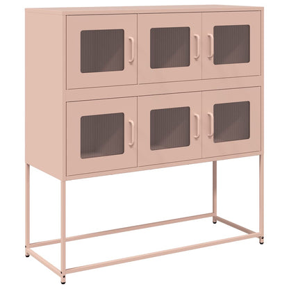 vidaXL Sideboard Pink 100.5x39x107 cm Cold-rolled Steel