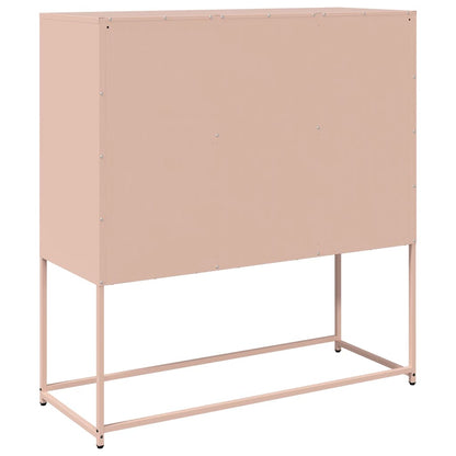 vidaXL Sideboard Pink 100.5x39x107 cm Cold-rolled Steel