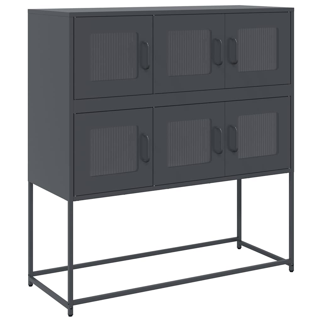 vidaXL Sideboard Anthracite 100,5x39x107 cm Cold-rolled Steel