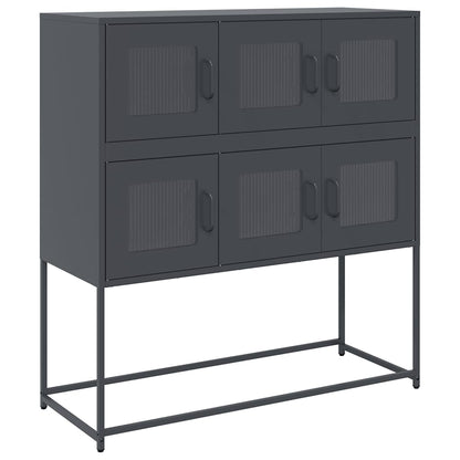 vidaXL Sideboard Anthracite 100,5x39x107 cm Cold-rolled Steel