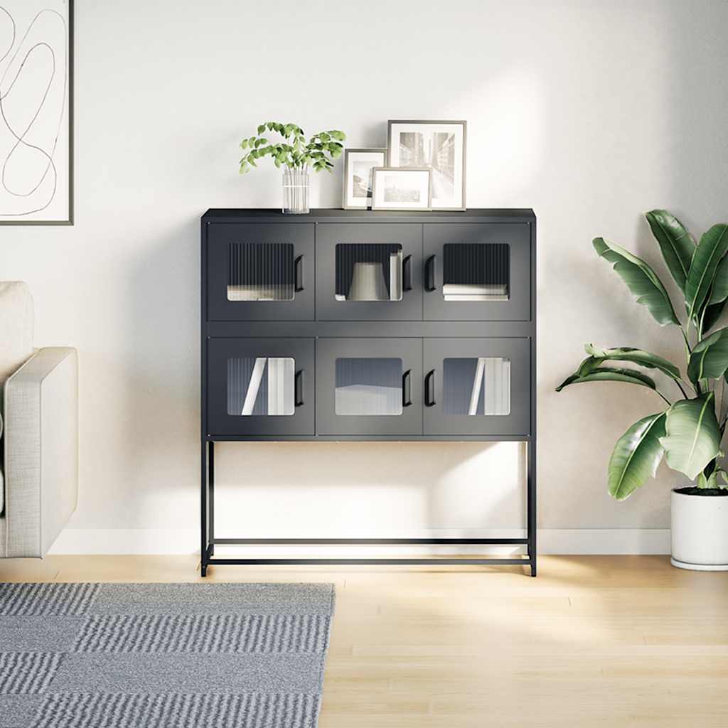 vidaXL Sideboard Anthracite 100.5x39x107 cm Cold-rolled Steel