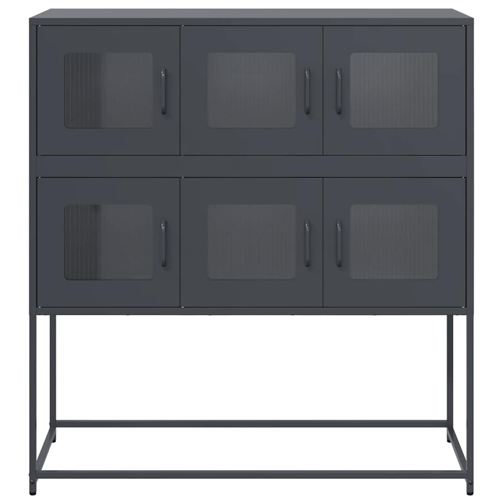 vidaXL Sideboard Anthracite 100.5x39x107 cm Cold-rolled Steel