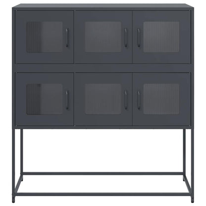 vidaXL Sideboard Anthracite 100.5x39x107 cm Cold-rolled Steel