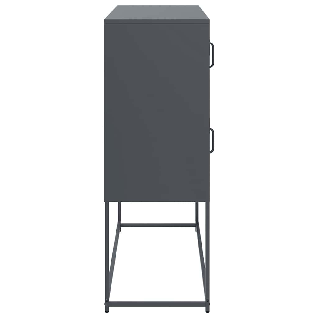 vidaXL Sideboard Anthracite 100.5x39x107 cm Cold-rolled Steel
