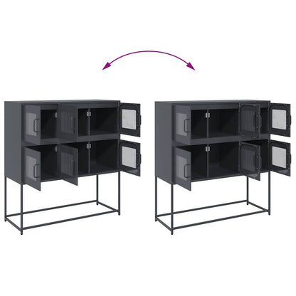 vidaXL Sideboard Anthracite 100.5x39x107 cm Cold-rolled Steel