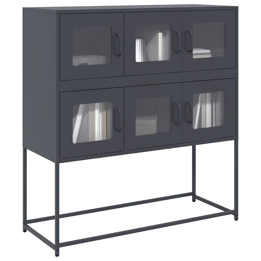 vidaXL Sideboard Anthracite 100.5x39x107 cm Cold-rolled Steel