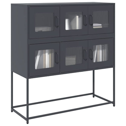 vidaXL Sideboard Anthracite 100.5x39x107 cm Cold-rolled Steel