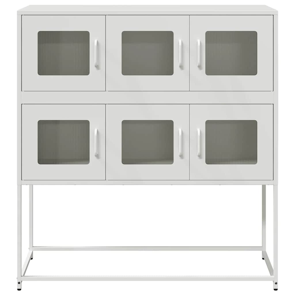 vidaXL Sideboard White 100.5x39x107 cm Cold-rolled Steel