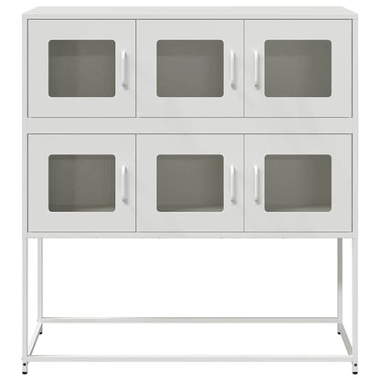 vidaXL Sideboard White 100.5x39x107 cm Cold-rolled Steel
