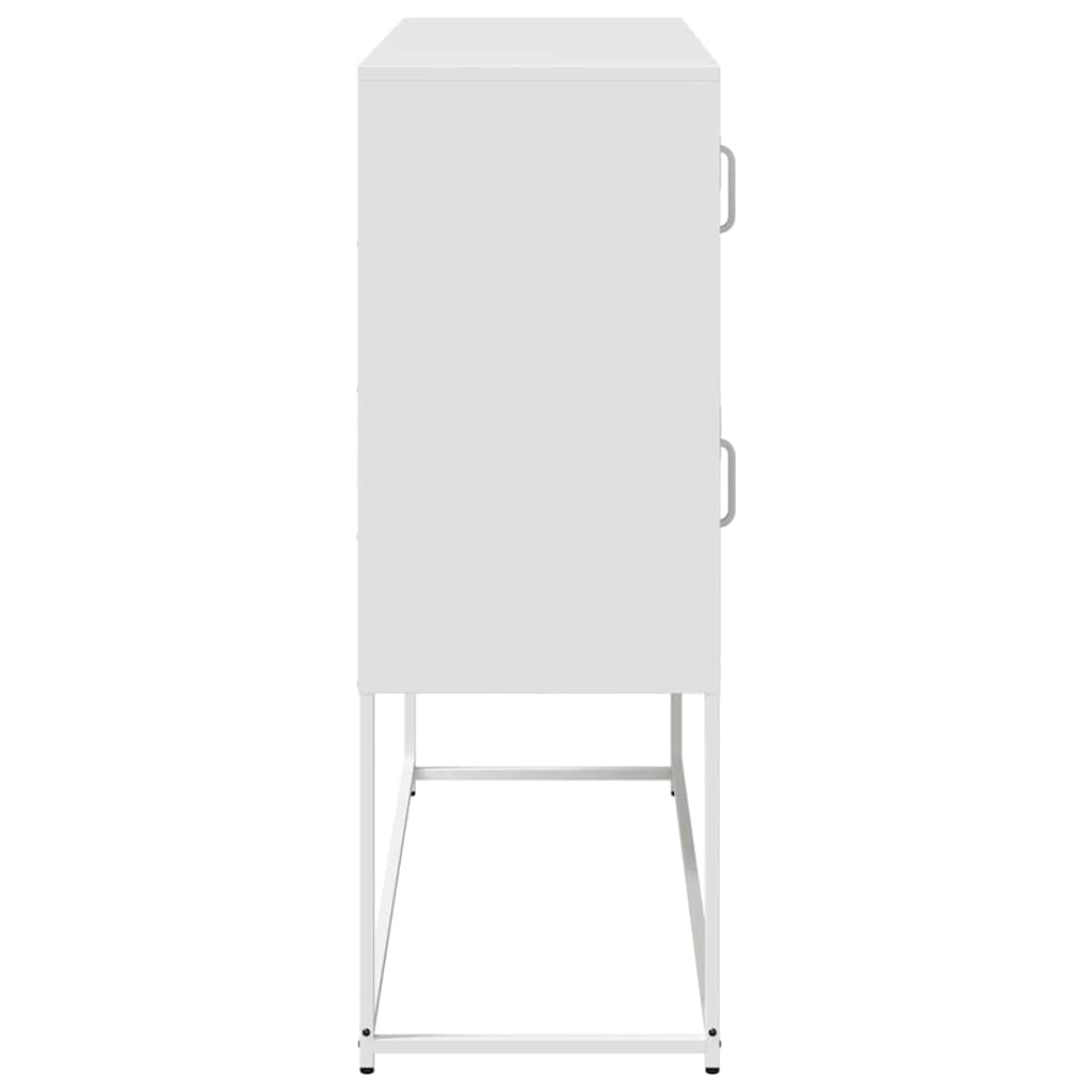 vidaXL Sideboard White 100.5x39x107 cm Cold-rolled Steel