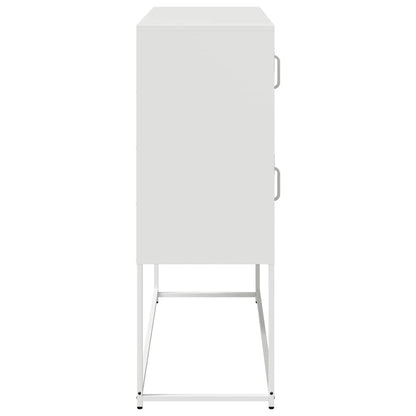 vidaXL Sideboard White 100,5x39x107 cm Cold-rolled Steel
