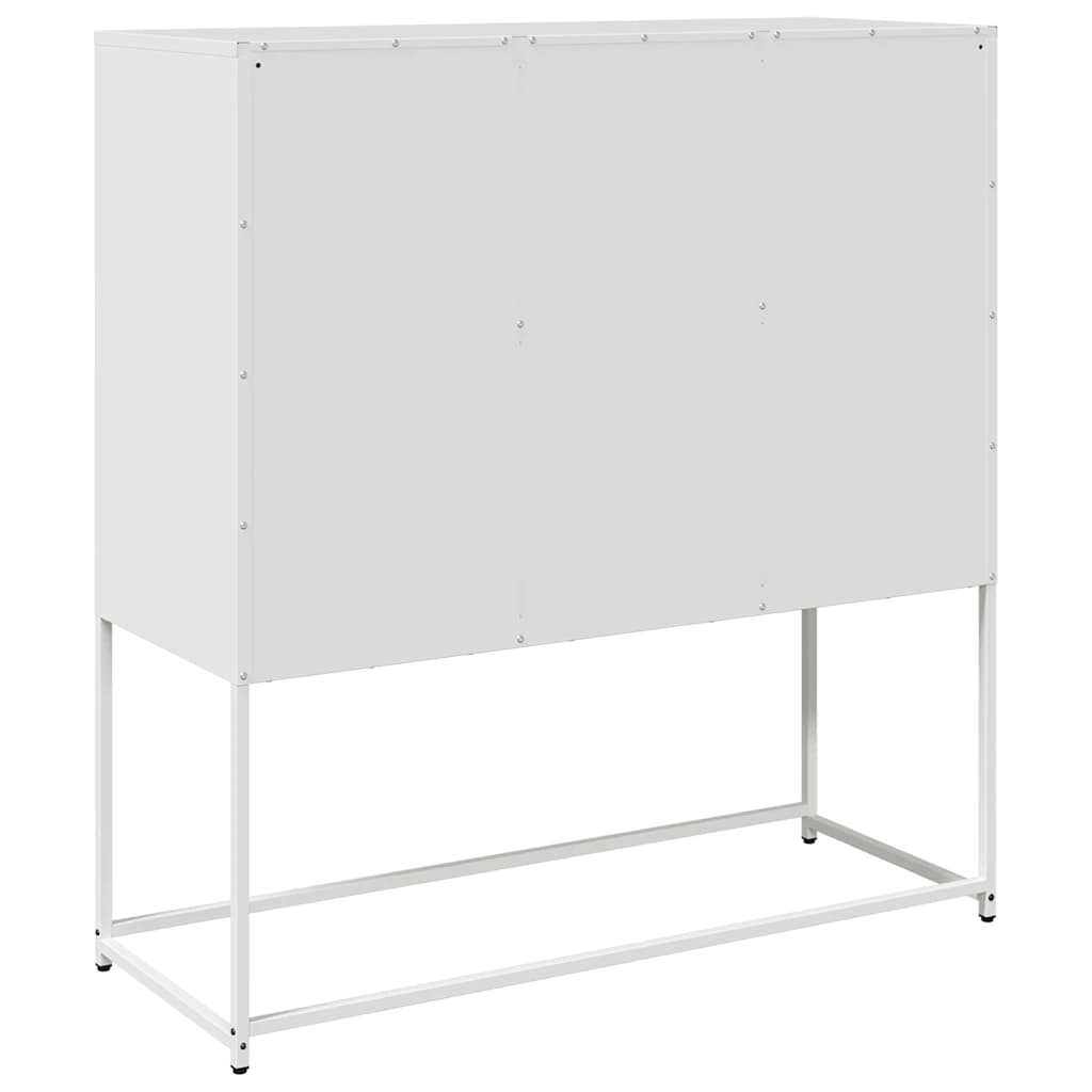 vidaXL Sideboard White 100.5x39x107 cm Cold-rolled Steel