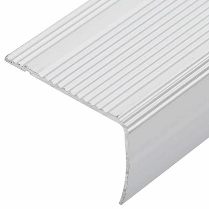 vidaXL Stair Nosings 10 pcs Silver 67 x 3 x 2 cm Aluminium