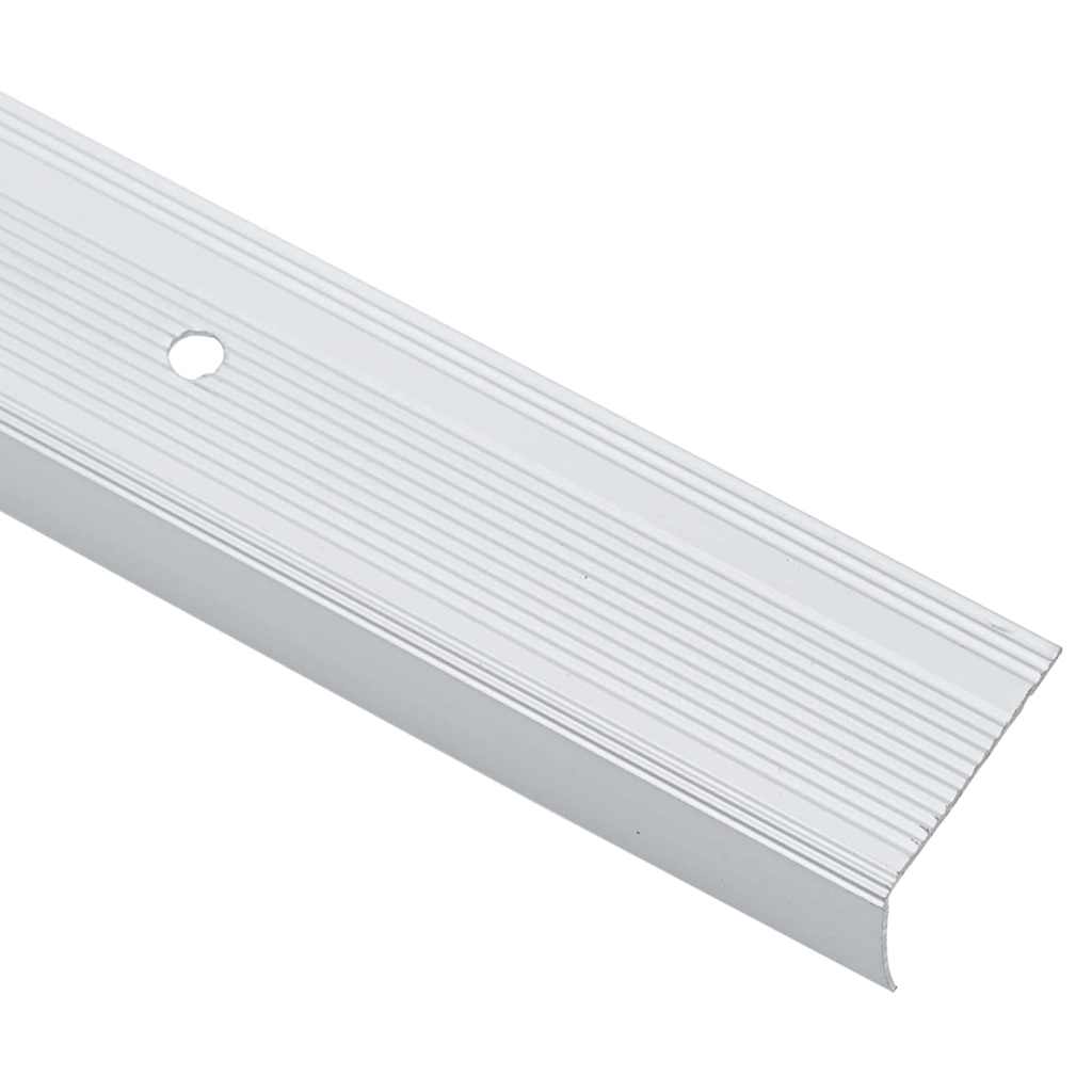 vidaXL Stair Nosings 10 pcs Silver 67 x 3 x 2 cm Aluminium