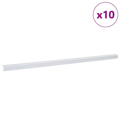 vidaXL Stair Nosings 10 pcs Silver 67 x 3.5 x 3 cm Aluminium