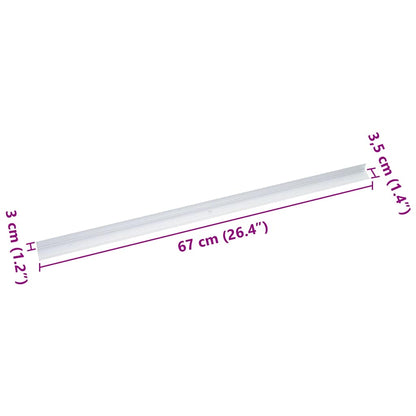 vidaXL Stair Nosings 10 pcs Silver 67 x 3.5 x 3 cm Aluminium